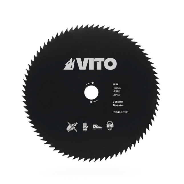 Disco Cortahierbas VITO 80 Dientes 255 mm para Desbrozadora | Corte Preciso y Duradero