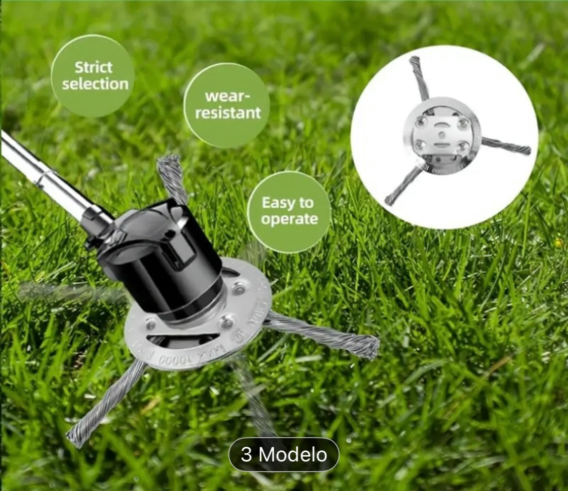 Cepillo de Acero 3 Puntas para Desbrozadora a Batería