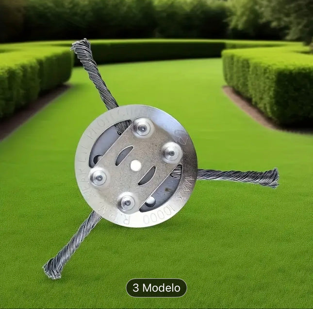 Cepillo de Acero 3 Puntas para Desbrozadora a Batería