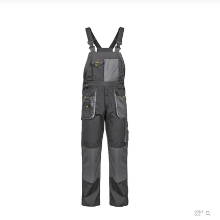 Jardinera de Trabajo Comfort Plus Gris – 10 Bolsillos, Triple Costura y Rodillas Reforzadas