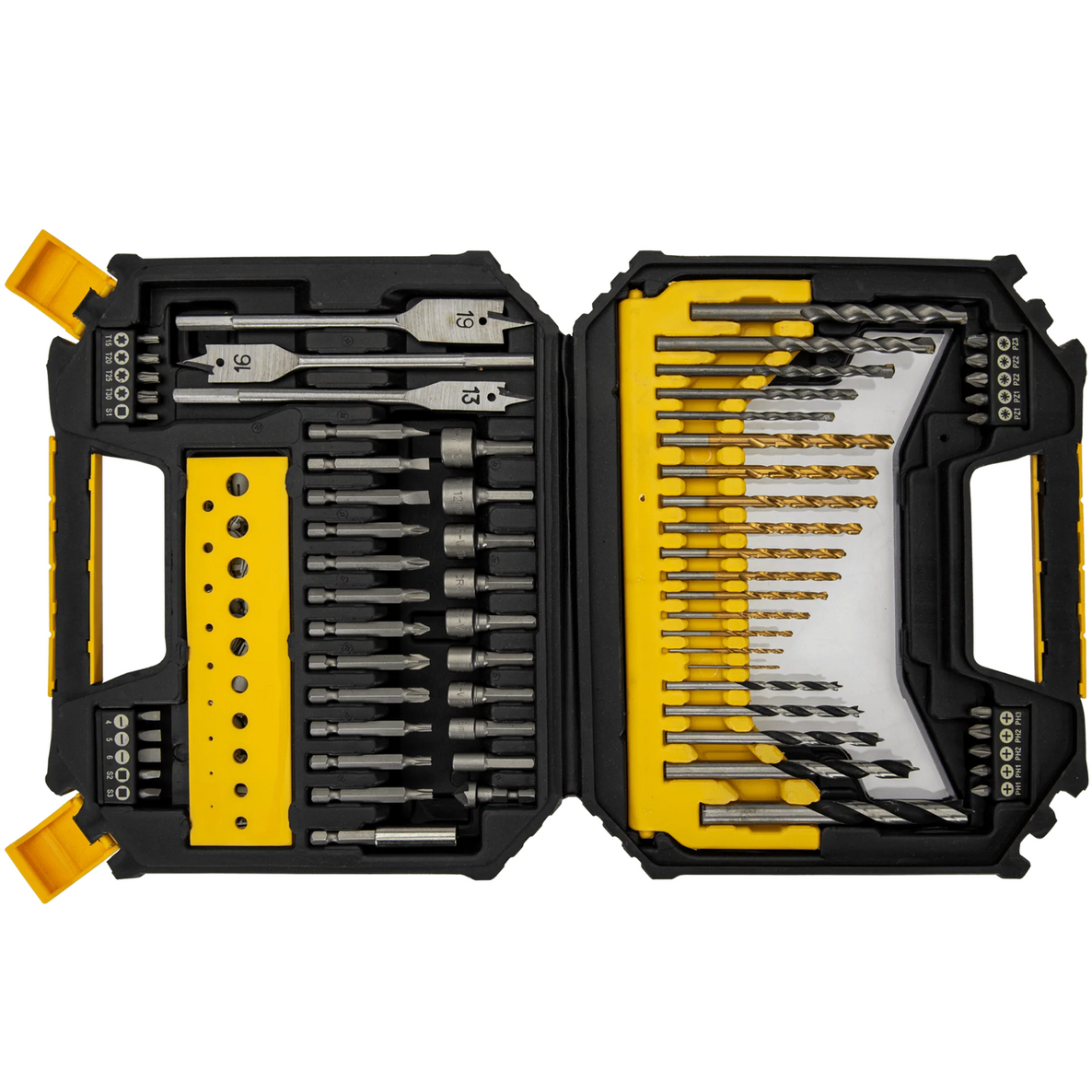 Juego de 128 Brocas y Puntas – Acero S2 | Set Multimaterial con Maletín