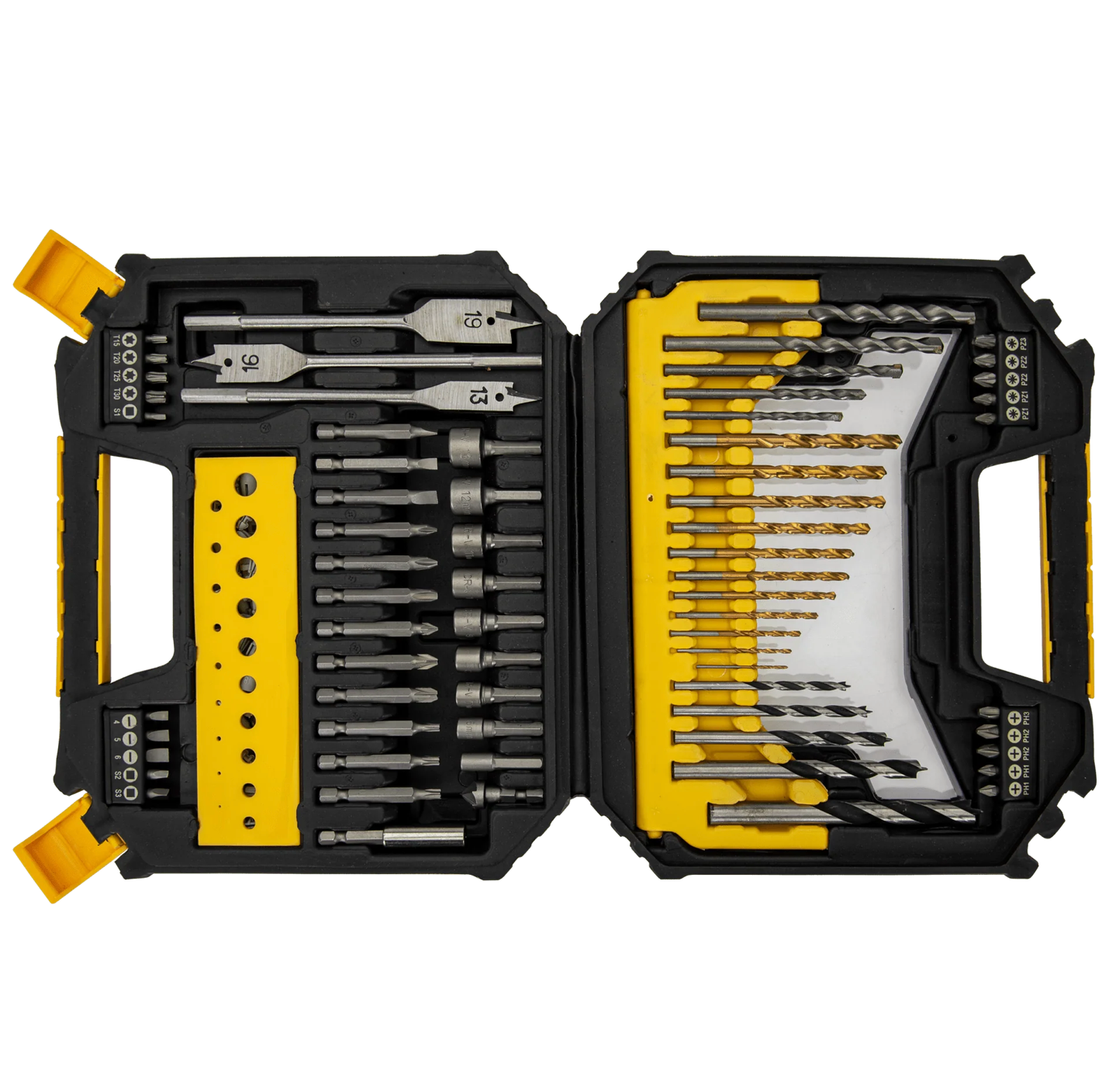 Juego de 128 Brocas y Puntas – Acero S2 | Set Multimaterial con Maletín