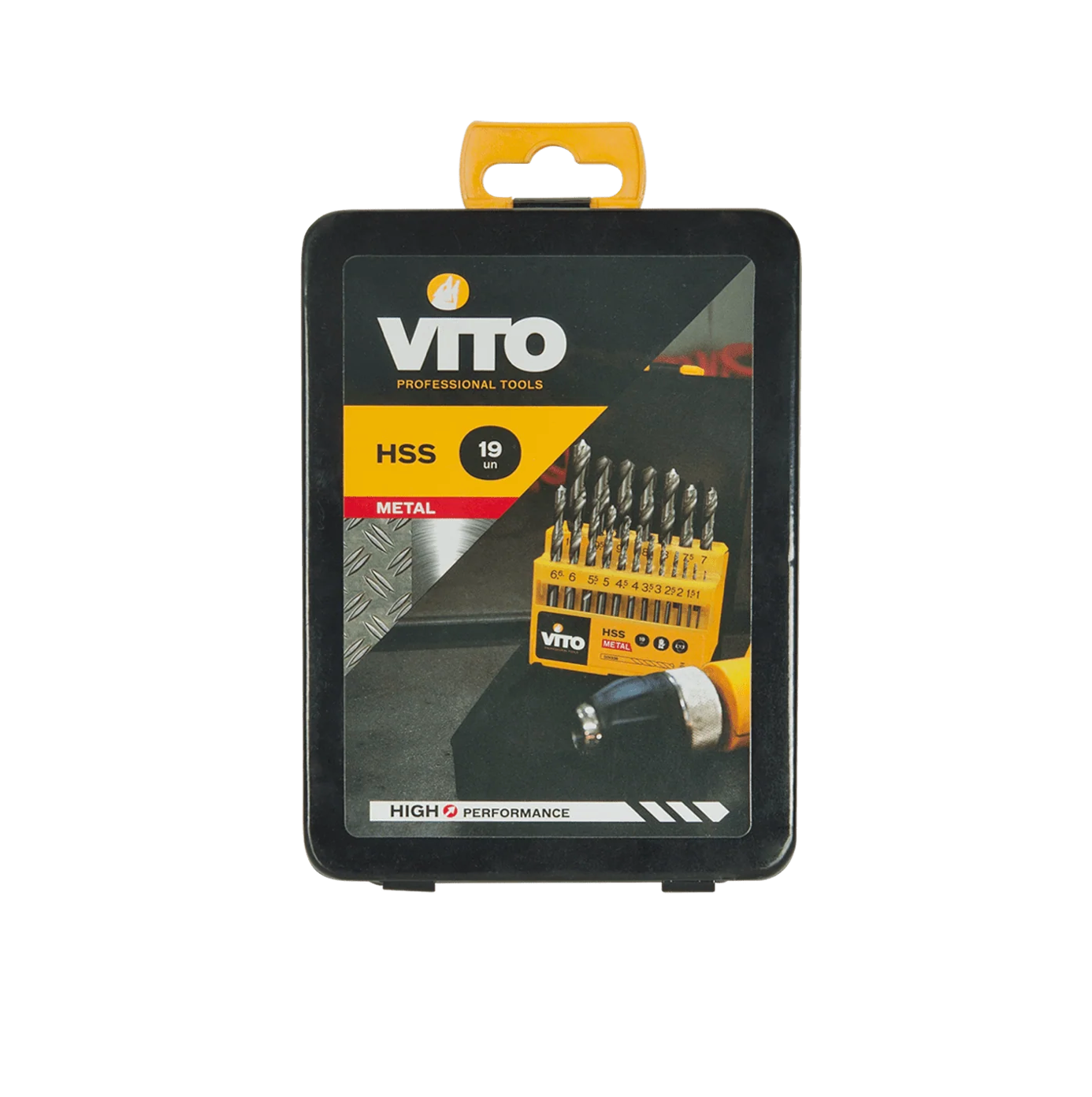 Juego de 19 Brocas HSS 1–10 mm | DIN 338 con Estuche Metálico