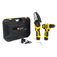Taladro/Destornillador y Motosierra de Mano a Batería 25V