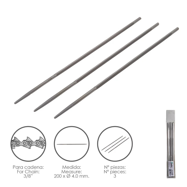 Limas Cadena Motosierra (Pack 3 Piezas)