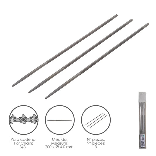Limas Cadena Motosierra (Pack 3 Piezas)