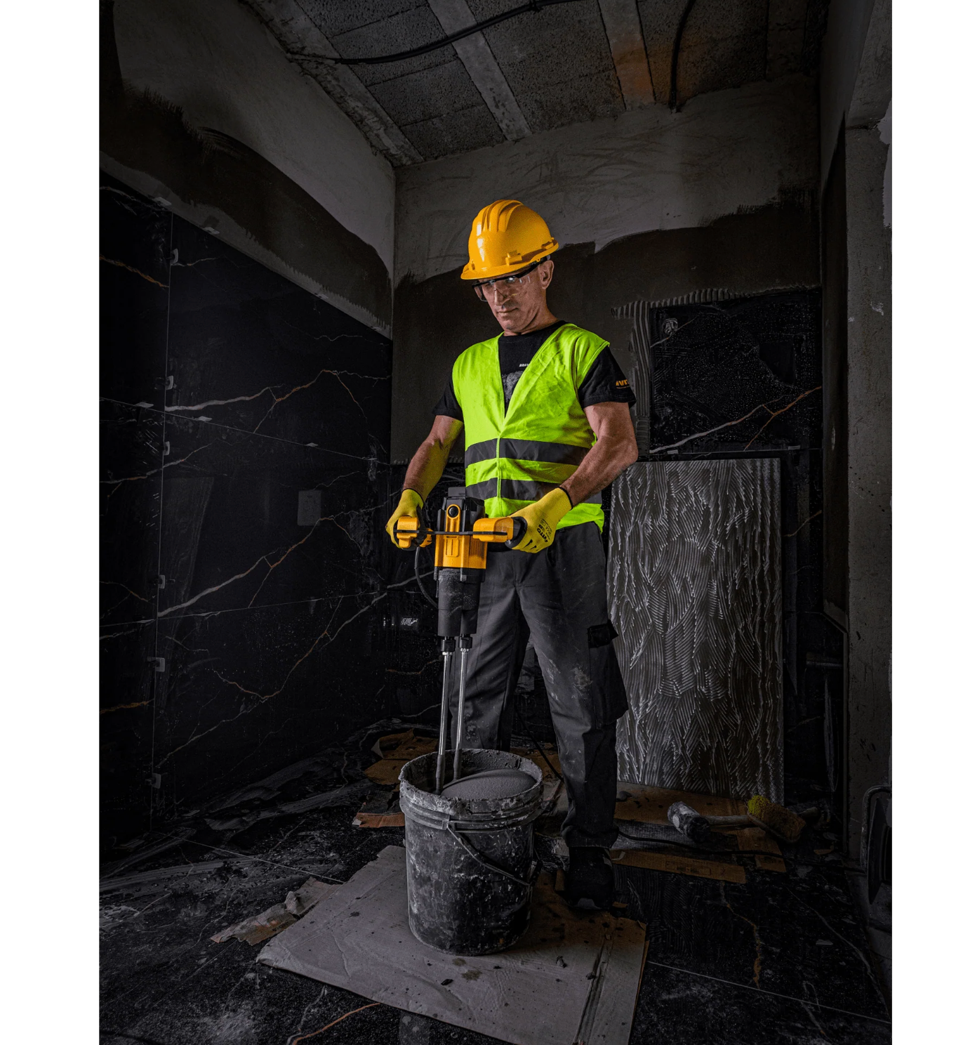 Mezcladora de Cemento y Cola VITO 2050W de Doble Varilla | 2 Velocidades, 100L y Caja Metálica