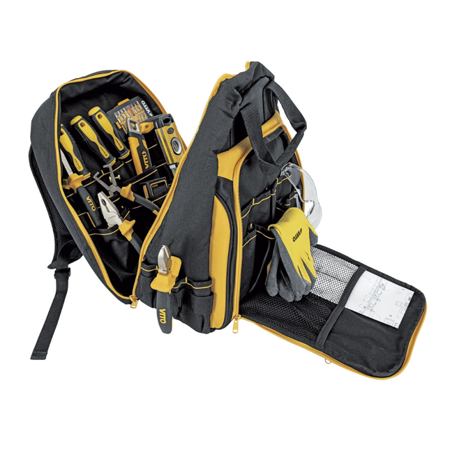 Mochila Porta-Herramientas de Nylon Reforzado con 36 Bolsillos