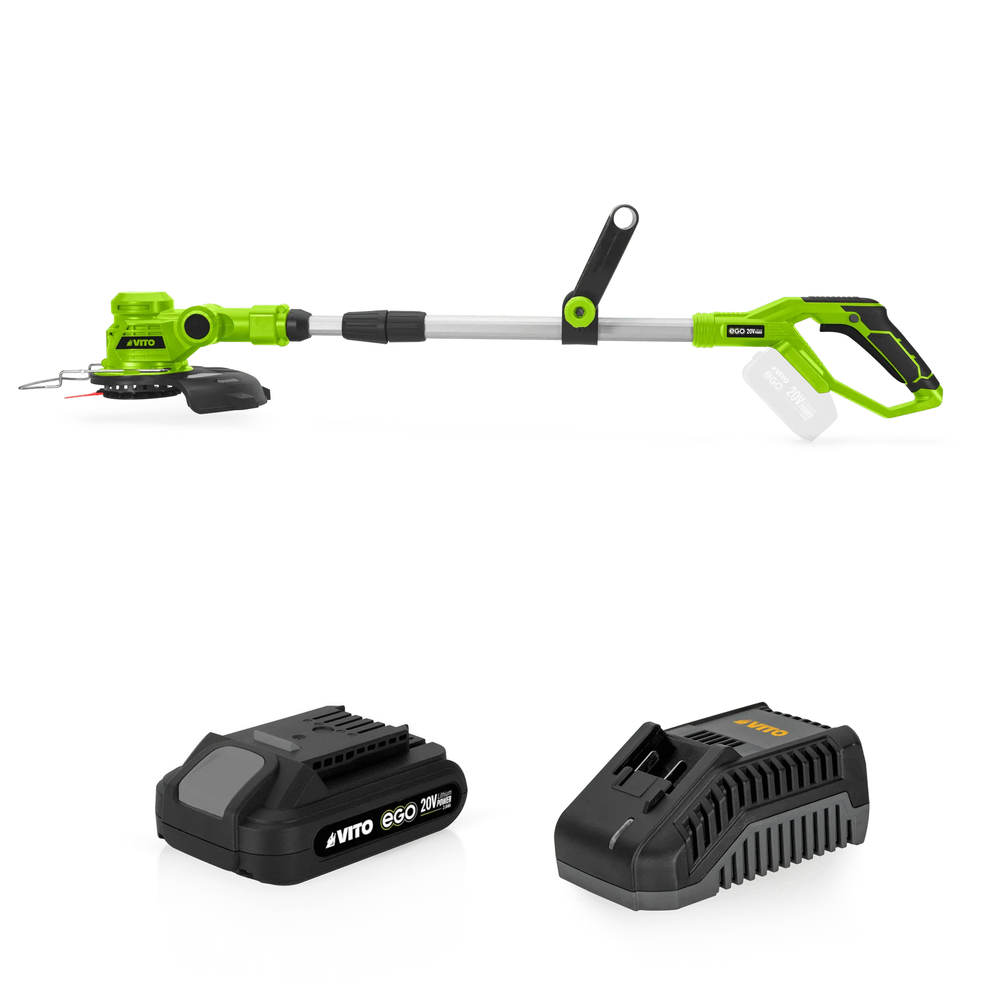 Cortabordes VITO 20V a Batería con Cargador y Batería de Litio 2Ah