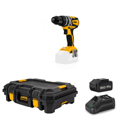 Kit Llave de Impacto  Brushless 20V + Batería 4Ah + Cargador Rápido + Caja Modular