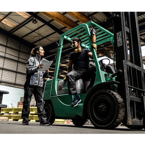 Pantalones de Trabajo Comfort Plus Gris – Con Rodilleras, Bolsillos Multifuncionales y Cintura Elástica