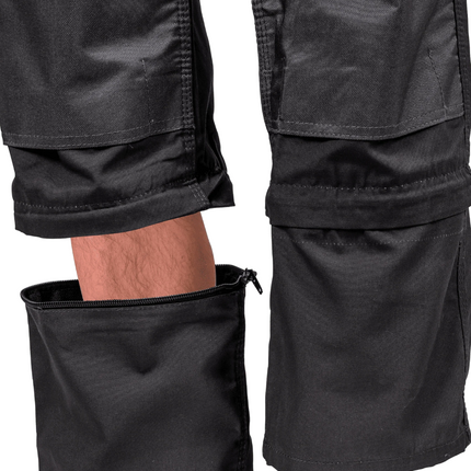 Pantalones de Trabajo Comfort Plus Gris – Con Rodilleras, Bolsillos Multifuncionales y Cintura Elástica