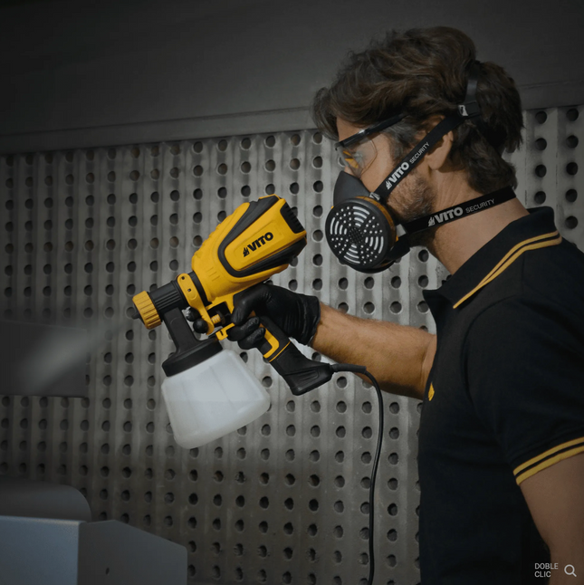 Pistola de Pintura Eléctrica 600W con Depósito 1,2L y 4 Boquillas | Acabado Profesional y Fácil Limpieza