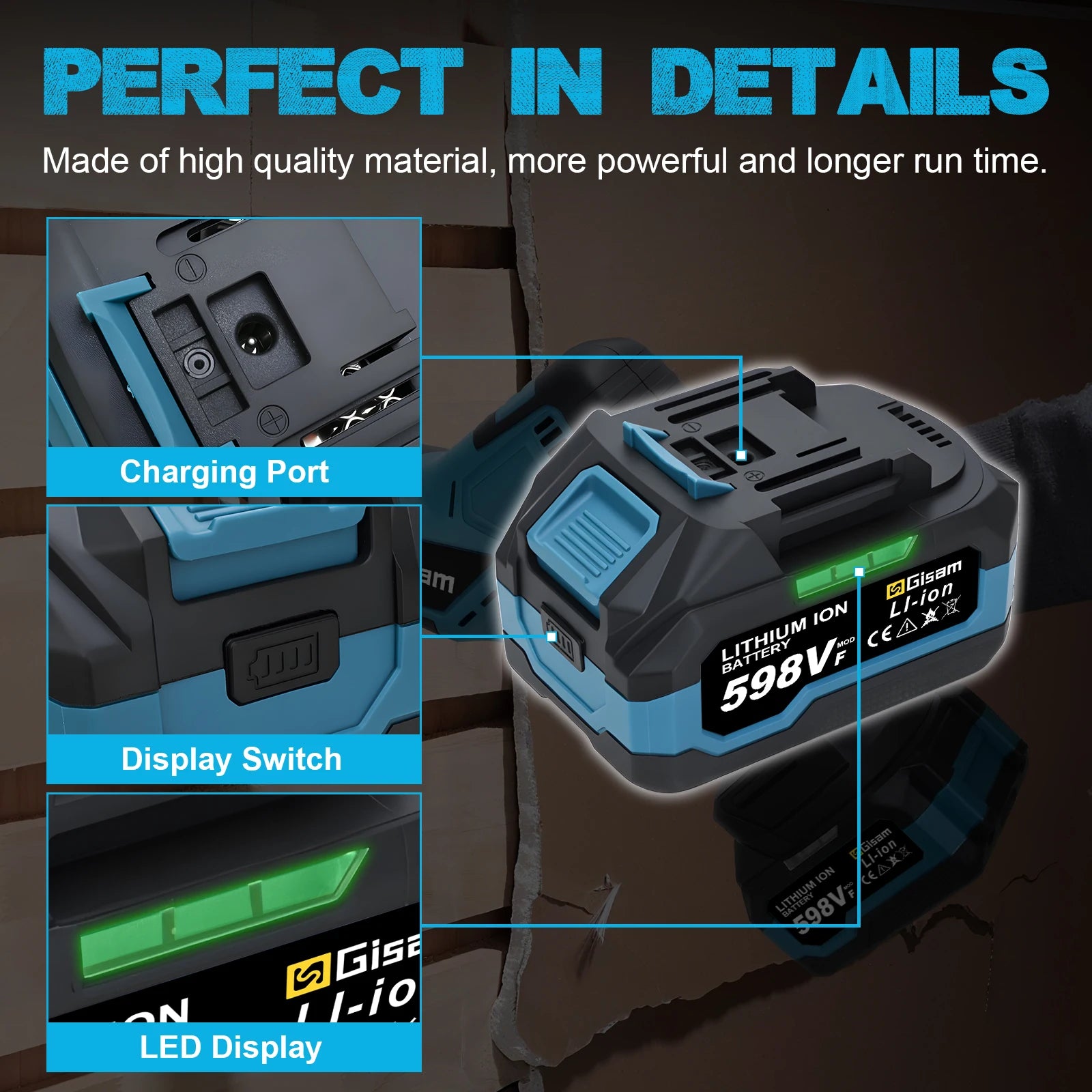 Batería Recargable  18V 4.0Ah / 6.0Ah Litio-Ion | Compatible con Herramientas Makita