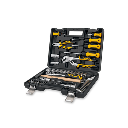 Maletín de Herramientas 58 Piezas de Acero Cr-V – Kit Completo Profesional con Llaves, Alicates y Martillo