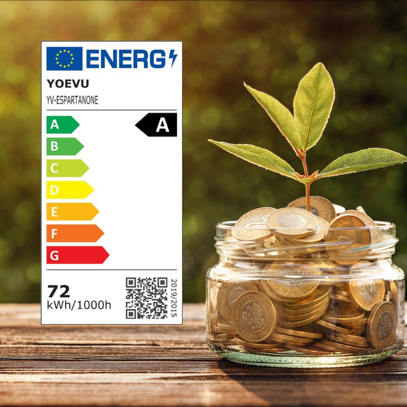 Ventilador de Techo LED Retráctil  – 6 Velocidades, Luz Dimmable, Motor DC