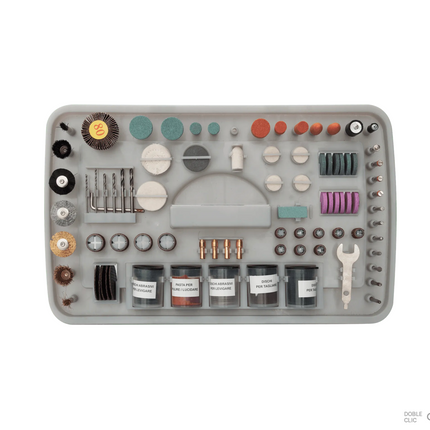 Multiherramienta Rotativa 135W con 218 Accesorios