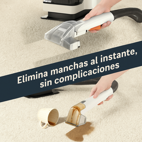 Limpiador de Tapicerías Portátil 750W con Succión 15KPa | Máquina Quitamanchas para Sofás, Alfombras y Coches