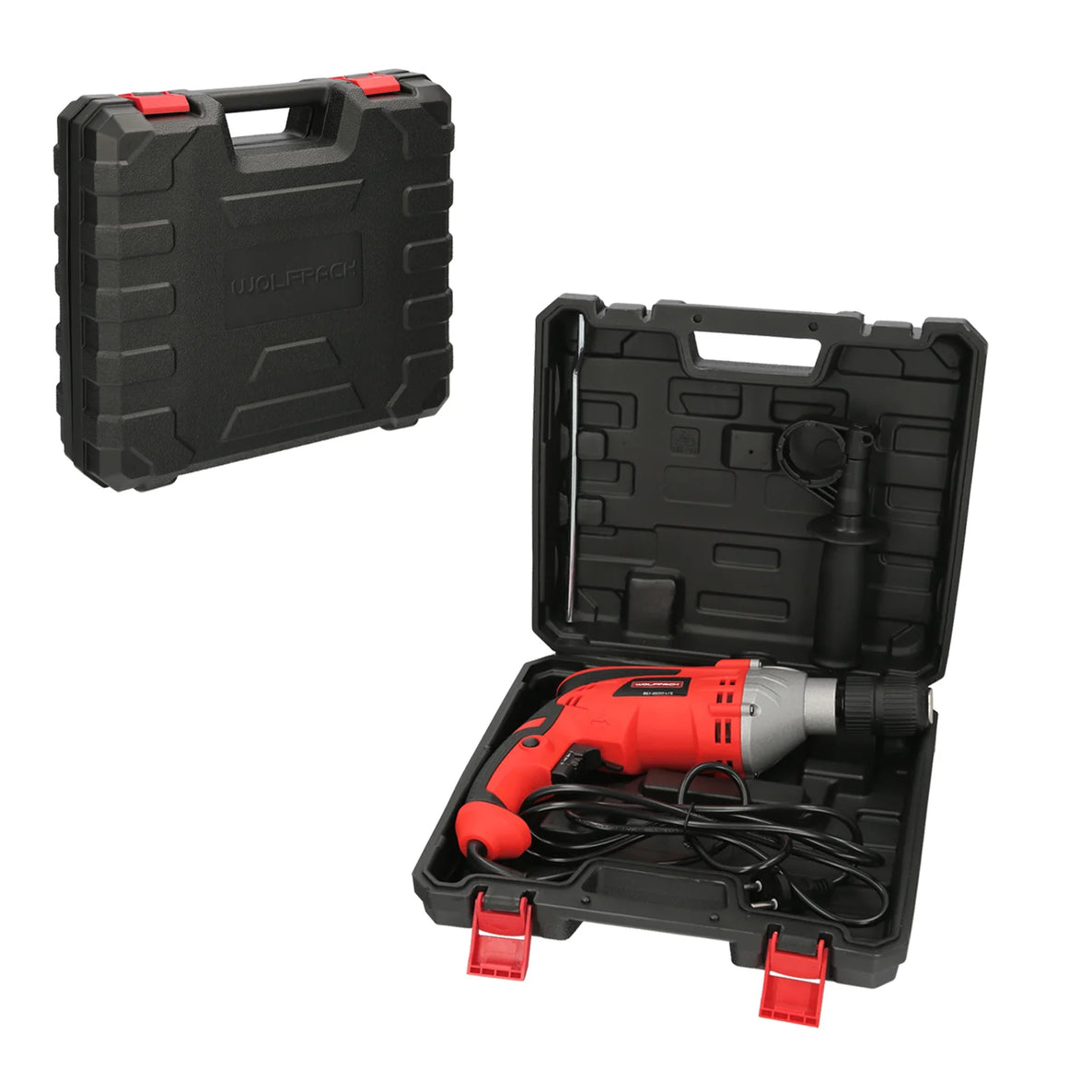 Taladro Percutor con Variador de Velocidad 1050 Watt, Maletín, Empuñadura y Guia Metalica