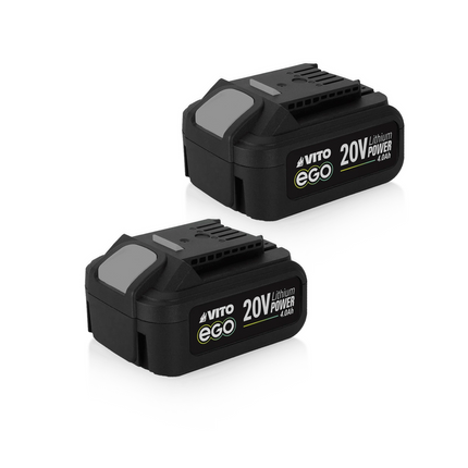 Soplador de hojas 40V con 2 baterías 4Ah y cargador doble – 1ligero y portátil