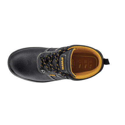 Bota de Seguridad de Piel S3 con Puntera de Acero y Suela PU