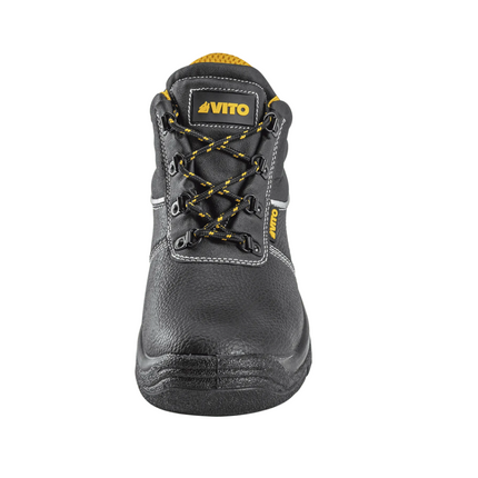 Bota de Seguridad de Piel S3 con Puntera de Acero y Suela PU