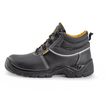 Bota de seguridad de piel S3 con puntera de acero y suela PU antideslizante