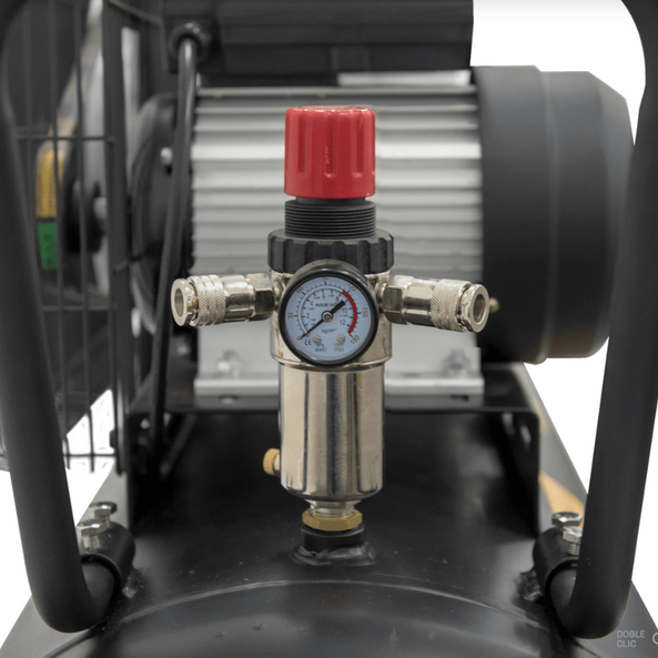 Compresor de Aire con Correa 200 L, 4 CV, 10 bar, 400 L/min, Motor 3 kW, Transmisión por Correa 950 rpm, Protección Térmica, Visor de Aceite, 4 Ruedas – VITO Tools