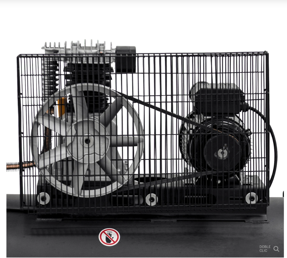 Compresor de Aire con Correa 200 L, 4 CV, 10 bar, 400 L/min, Motor 3 kW, Transmisión por Correa 950 rpm, Protección Térmica, Visor de Aceite, 4 Ruedas – VITO Tools