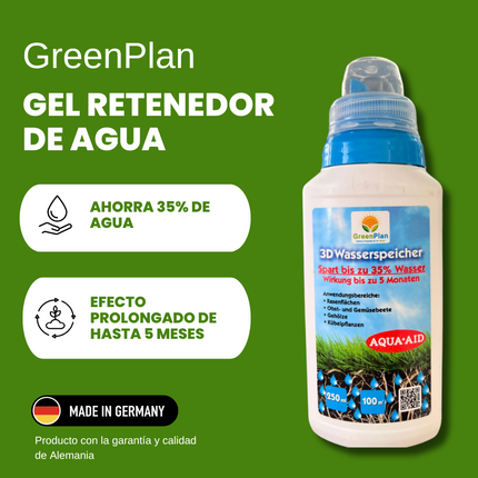 Retenedor de agua con tecnología alemana 250 ml | GreenPlan 3D Wasserspeicher