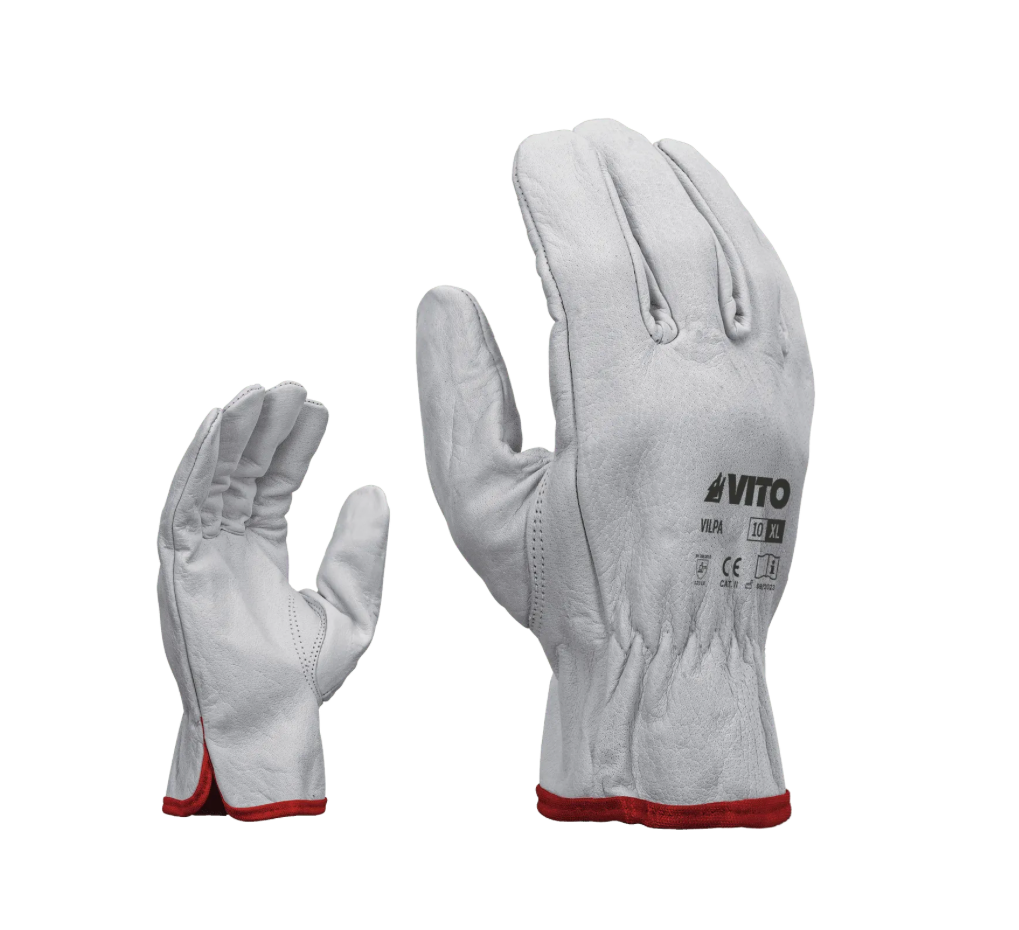 Guante en Piel Vacuno Genuino con Elástico en la Muñeca