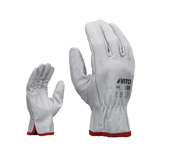 Guante en Piel Vacuno Genuino con Elástico en la Muñeca