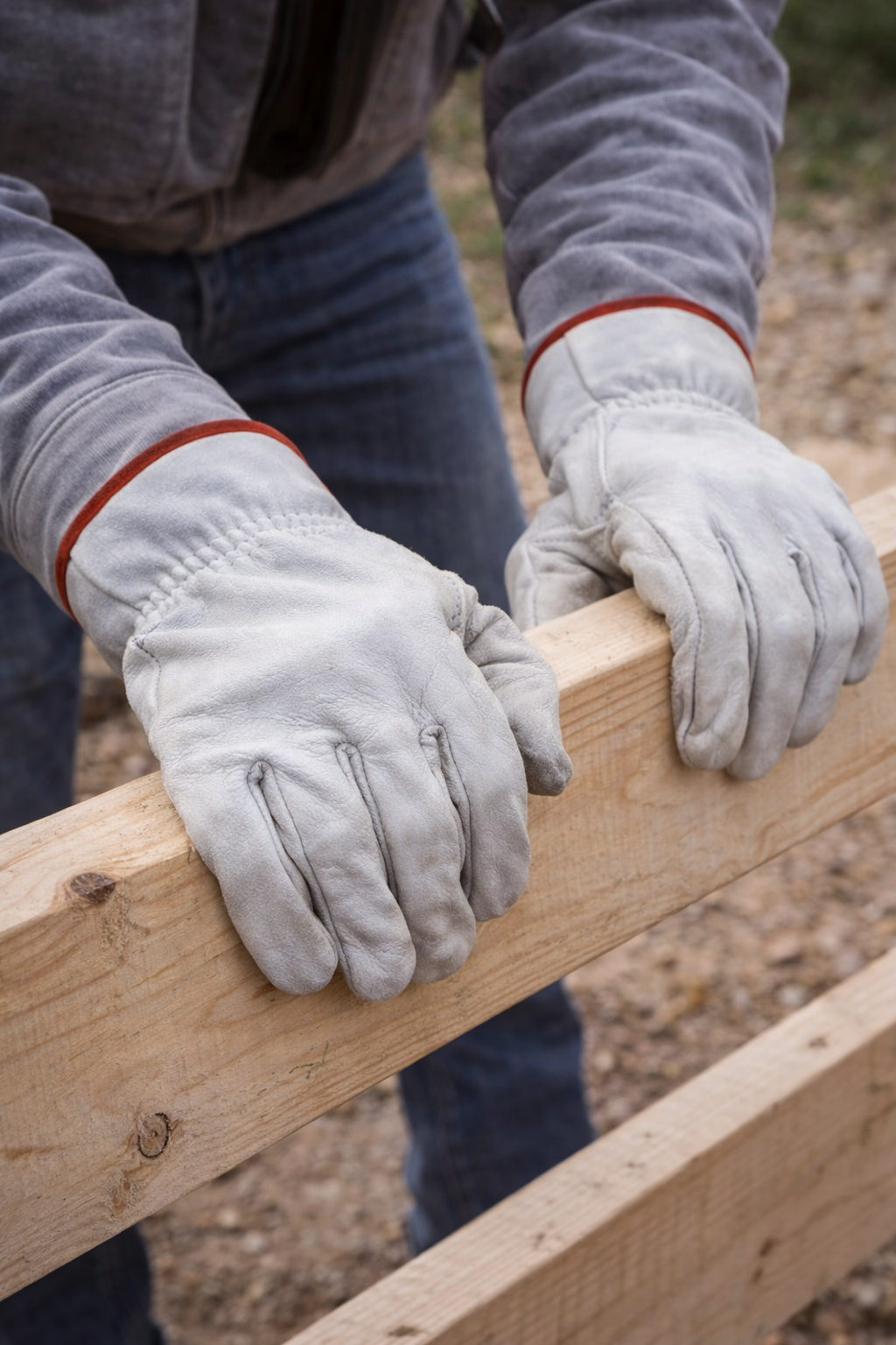 Guante en Piel Vacuno Genuino con Elástico en la Muñeca