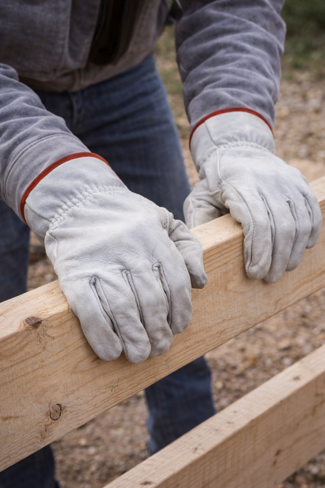 Guante en Piel Vacuno Genuino con Elástico en la Muñeca