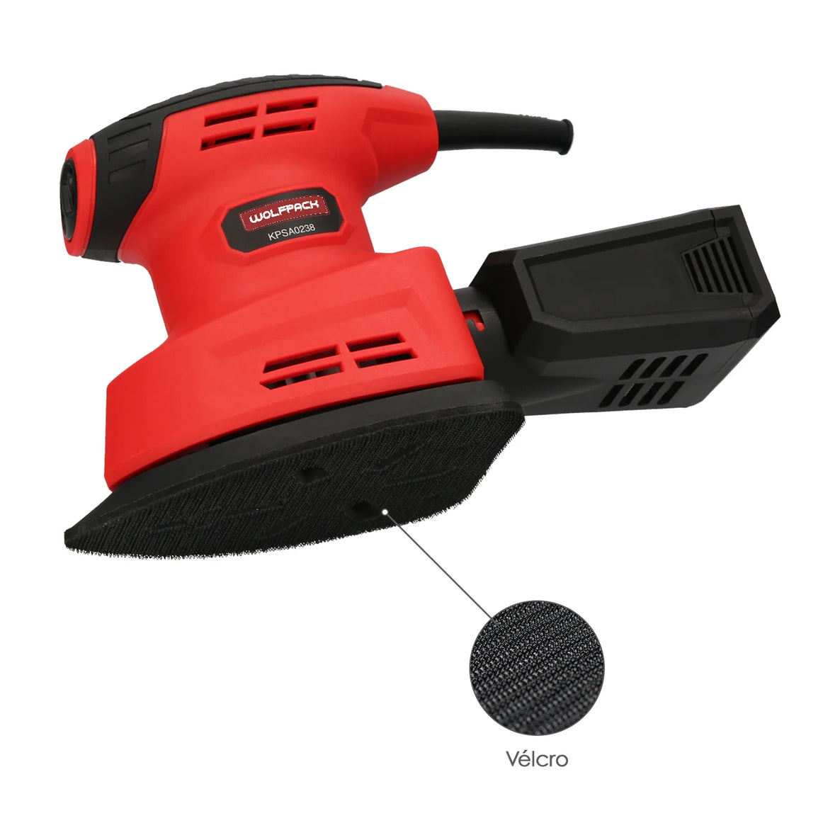 Lijadora Delta 220W para Madera y Metal – Wolfpack con Velcro y Aspiración