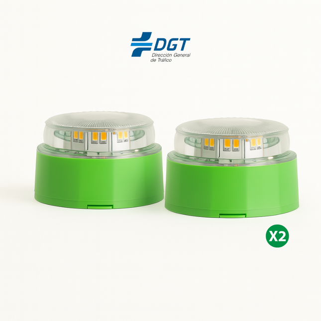 Pack 2 Luces V16 Homologadas DGT – Geolocalizable GPS + SIM