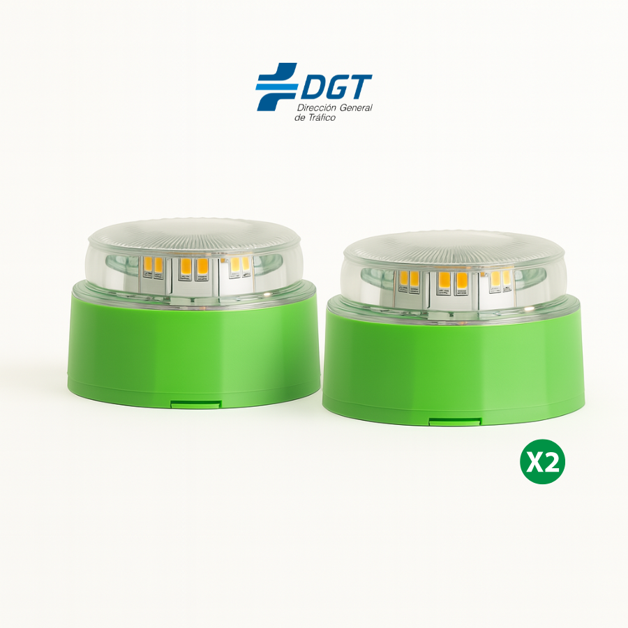 Pack 2 Luces V16 Homologadas DGT – Geolocalizable GPS + SIM