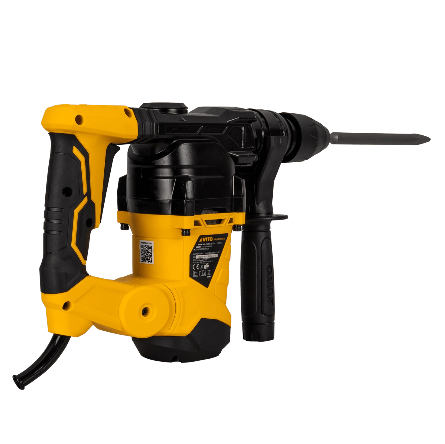 Martillo Perforador Demoledor 1500W  – Herramienta Profesional para Hormigón, Piedra y Albañilería