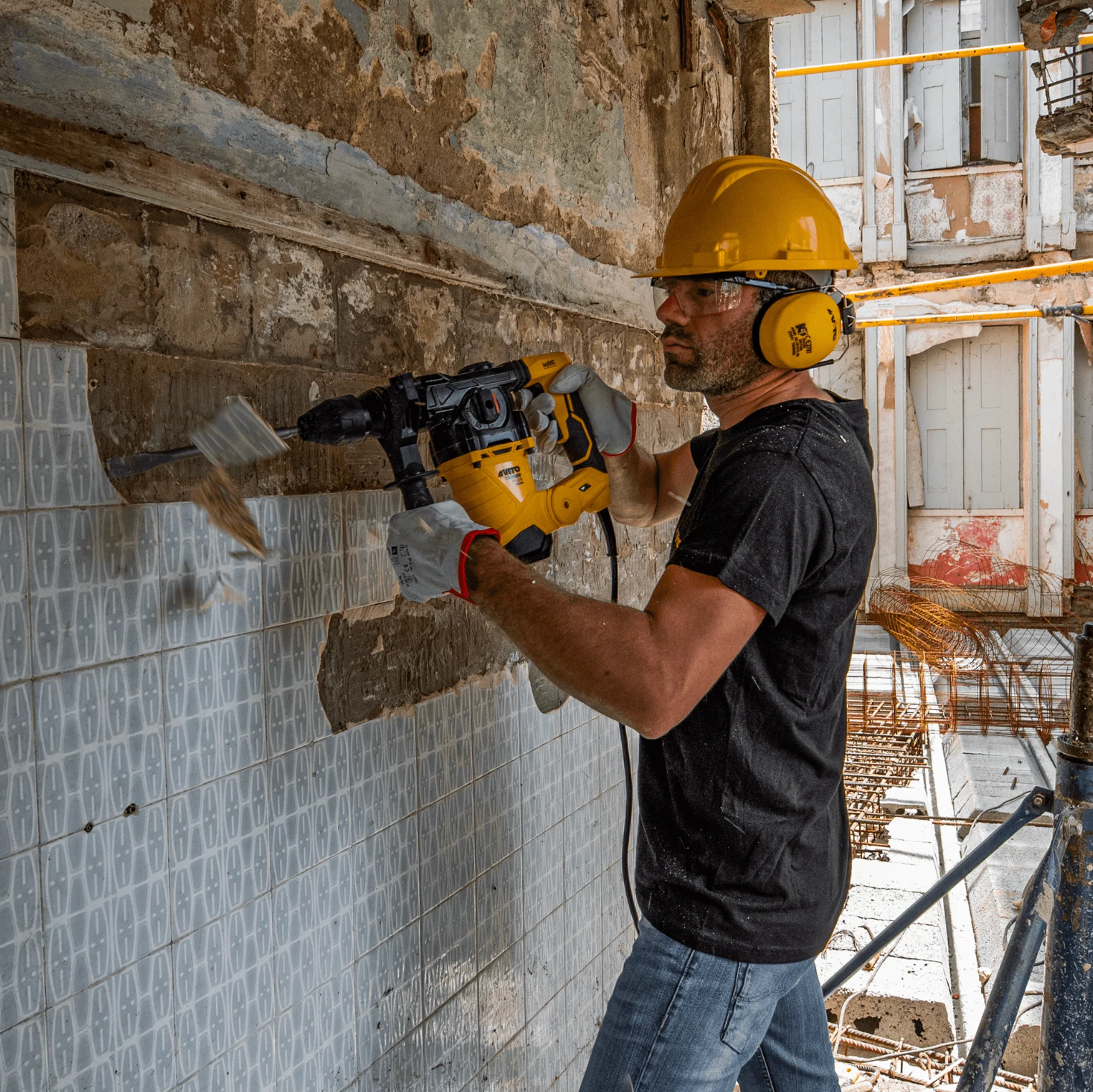 Martillo Perforador Demoledor 1500W  – Herramienta Profesional para Hormigón, Piedra y Albañilería