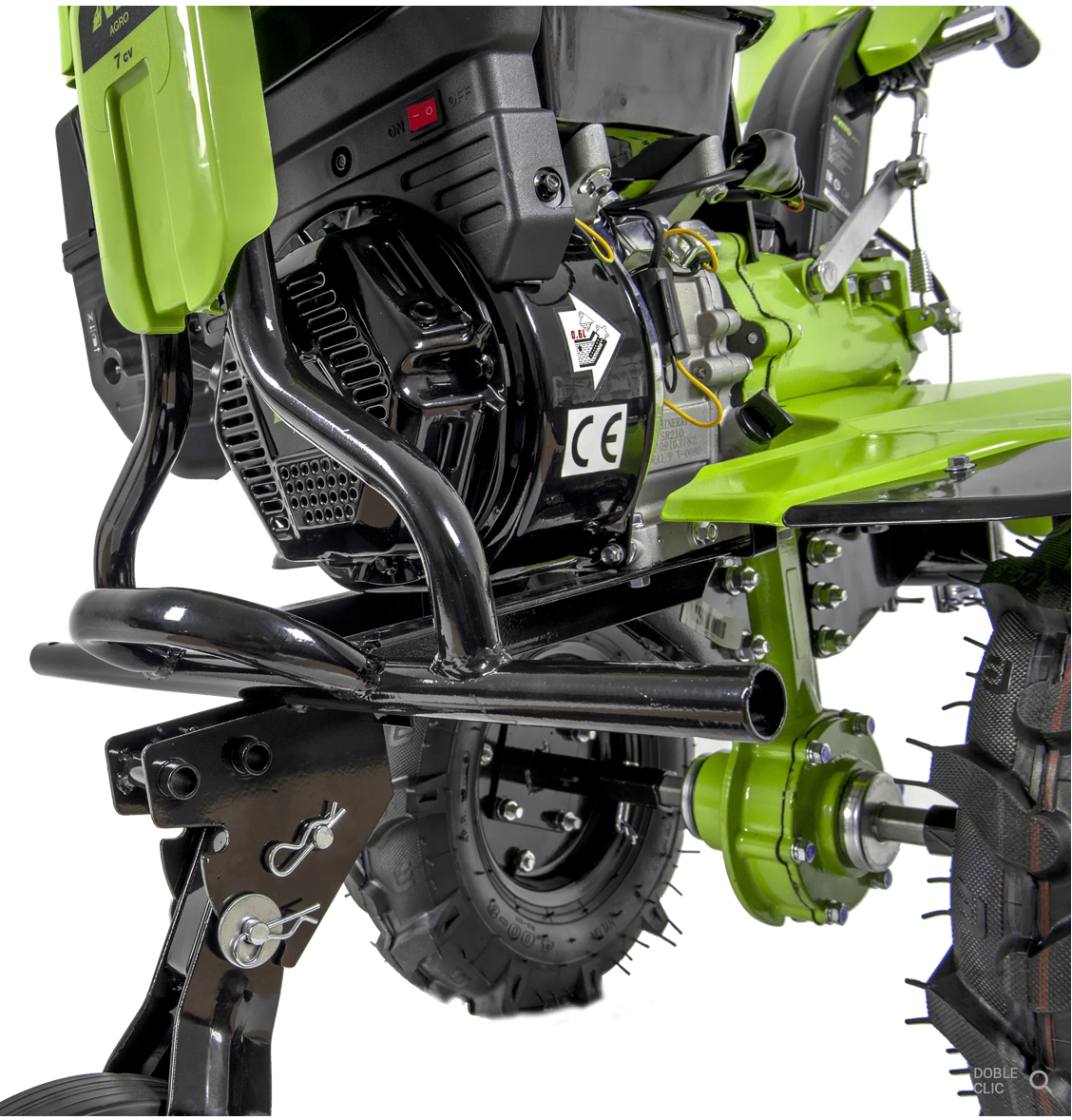 Motoazada de Gasolina 7 CV y 212 cc con Transmisión Directa y 120 cm de Trabajo