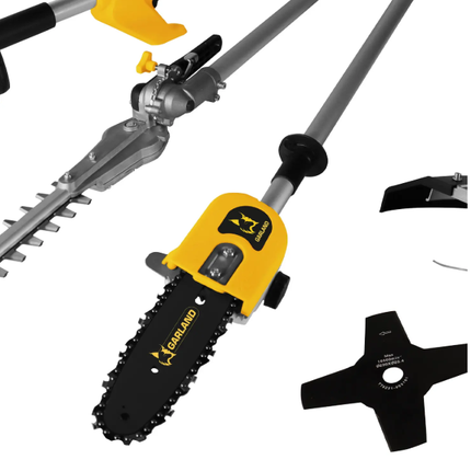 Garland Tasker 104 E-V25 – Herramienta Multifunción Eléctrica 3 en 1 1000W con Cortasetos y Podadora