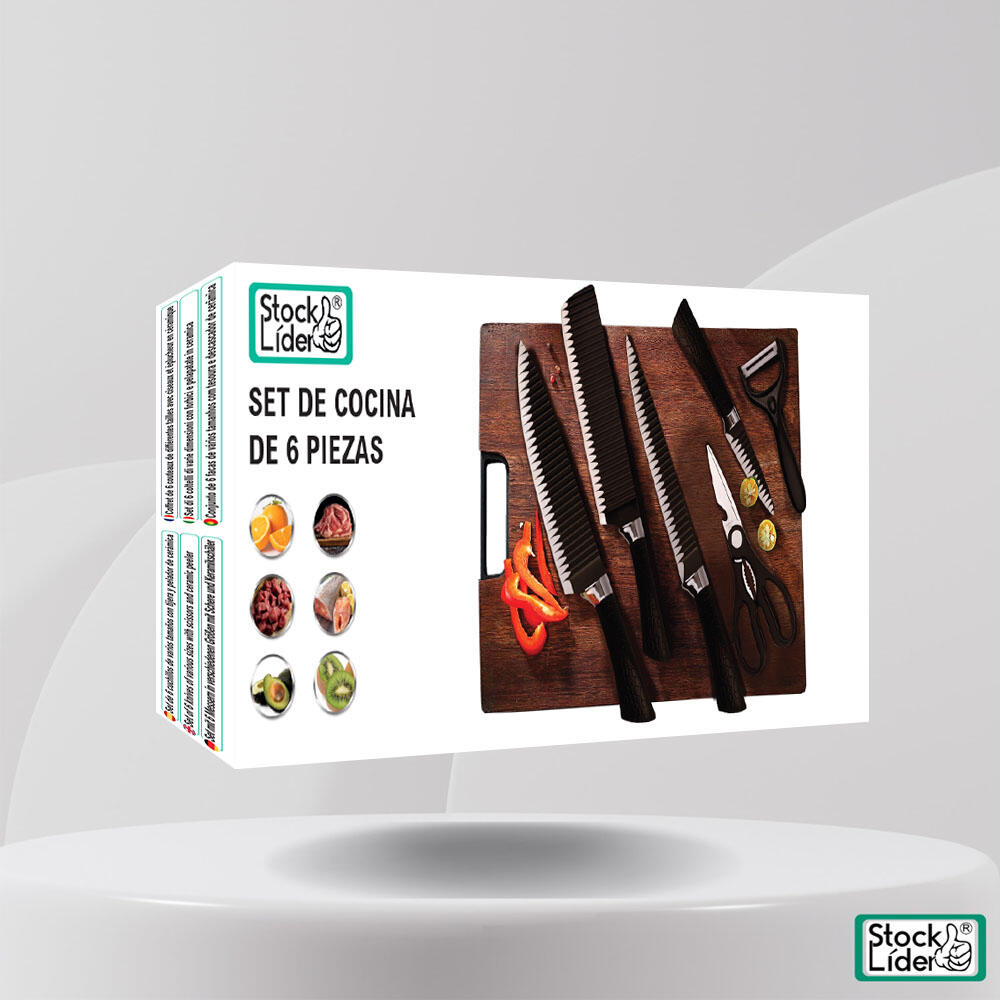 Set de Cuchillos de Acero Inoxidable con Mangos Ergonómicos