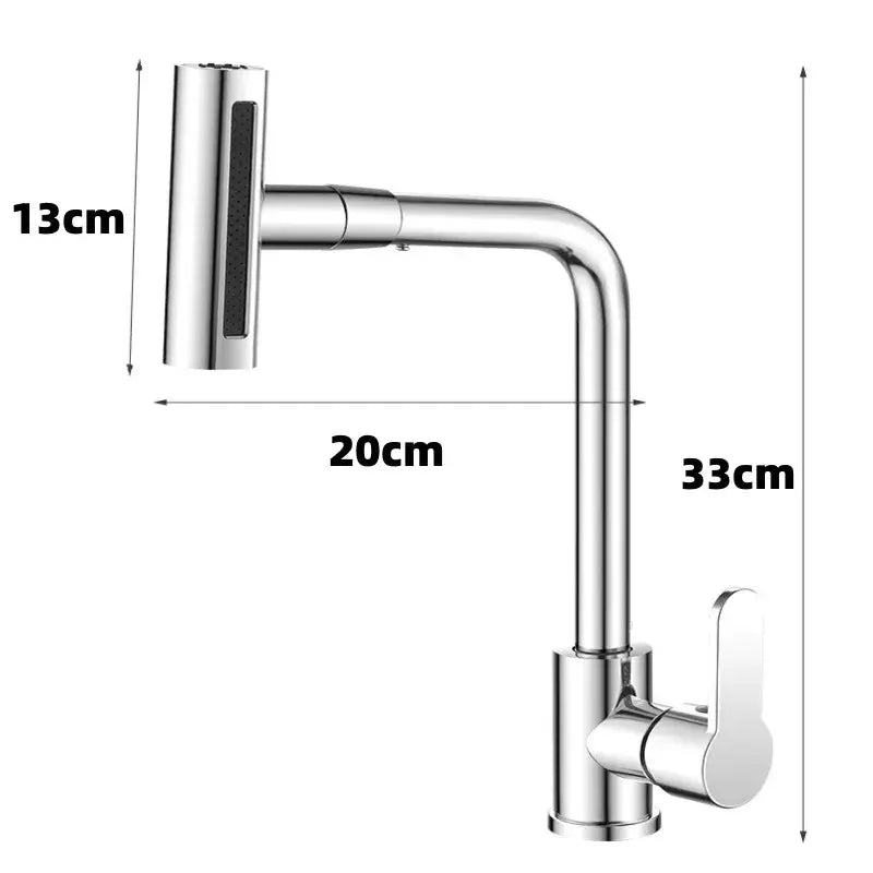 Grifo Conector Giratorio con Cascada 4 en 1 | Adaptador Multifunción para Cocina, Baño y Lavabo