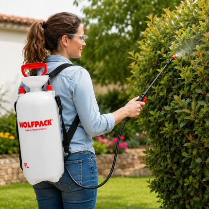 Sulfatadora Manual 8 Litros Presión Previa para Jardín y Agricultura