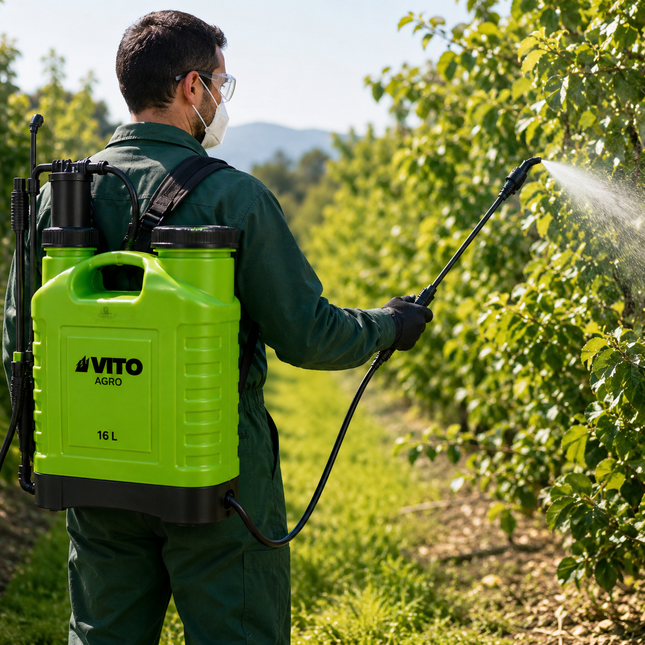 Pulverizador Mochila 16 Litros para Agricultura y Jardín con 4 Boquillas