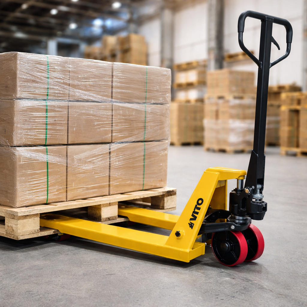 Transpaleta Manual 2,5 T con Horquillas 550×1100 mm y Ruedas de Nylon