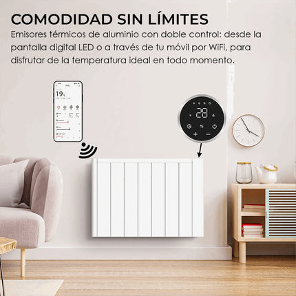 Emisor Térmico WiFi TRIAC 1500W – Compatible con Alexa & Google Home